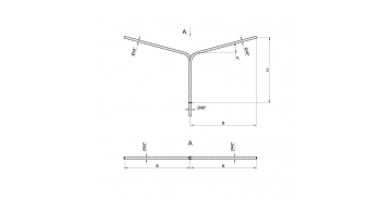 Консольный кронштейн двухрожковый К4-1,0-1,5-1-1
